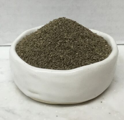 Celery seed is a small spice that comes from the dried seeds of the celery plant. It has a strong flavor that is described as bitter and slightly sweet.