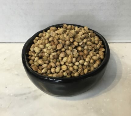 Coriander seeds are the dried seeds of the coriander plant. They have a warm, citrusy flavor with subtle hints of sweetness and a mild, nutty undertone.