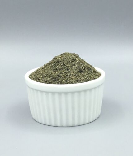 Dill weed adds fresh, grassy flavor to fish, potatoes, eggs, pickles, salads, sauces, and soups. Great for garnishing, seasoning, or tea.