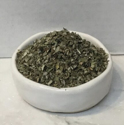 Dried sage adds earthy, aromatic flavor to meats, stuffing, soups, sauces, breads, vegetables, infused oils, and herbal teas, enhancing savory dishes.