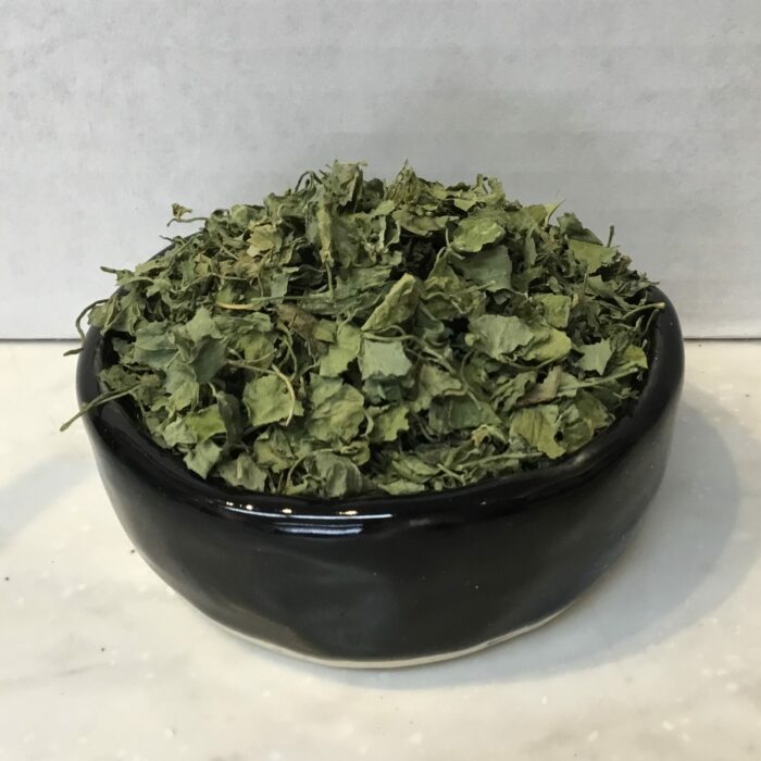 Fenugreek leaves are small, green leaves that grow from the fenugreek plant, which is native to South Asia and the Mediterranean region.