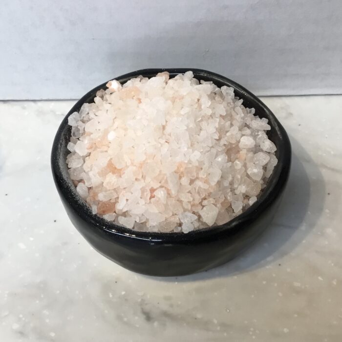 Pink Himalayan salt is harvested from ancient salt deposits in the Himalayan mountain range, primarily in Pakistan and has a distinctive pink colour.