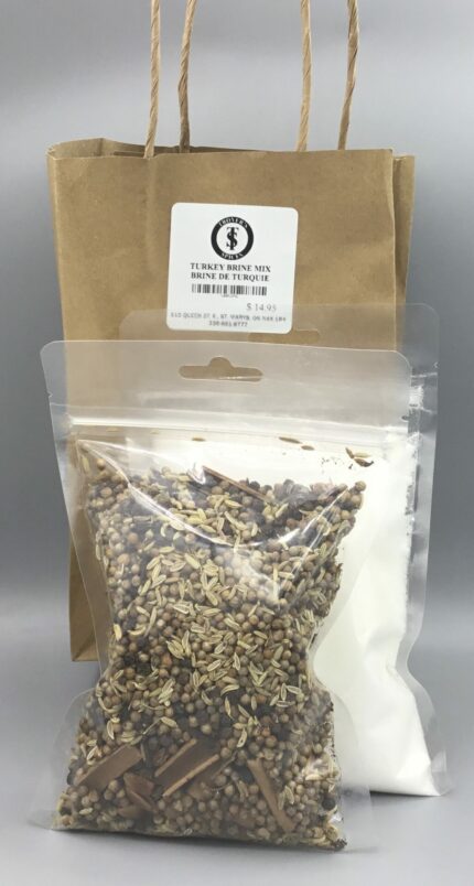 Turkey Brine adds moisture and savoury flavour. Ideal for turkey, pork, beef, venison, and creating tender, juicy roasted meats.