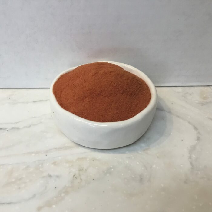 Tomato powder is made from dehydrated tomatoes that have been ground into a fine powder that offers a concentrated burst of tomato flavor.