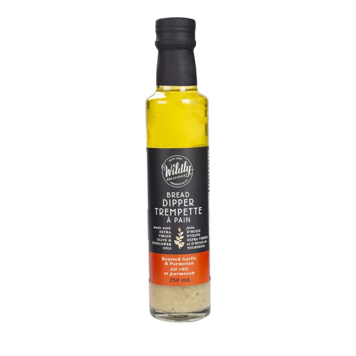 Wildly Delicious Roasted Garlic & Parmesan Bread Dipper is a bold and savoury blend. Perfect for dipping, drizzling, or marinating.