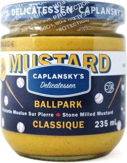 Crafted in small batches with Canadian stone-milled mustard seeds, Caplansky’s Ballpark Mustard is a bold, flavourful upgrade to the classic yellow mustard.