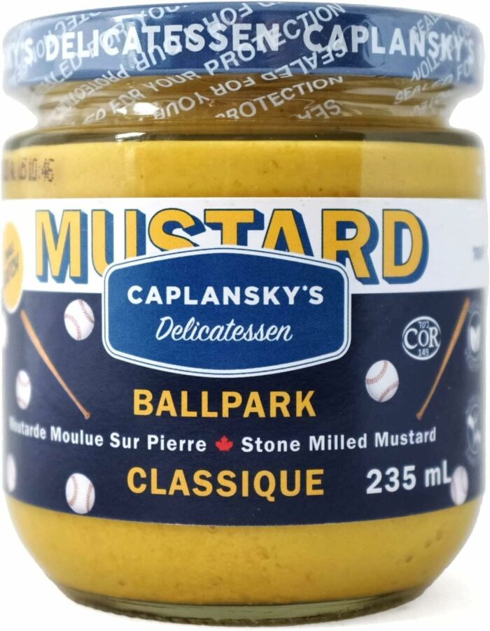 Crafted in small batches with Canadian stone-milled mustard seeds, Caplansky’s Ballpark Mustard is a bold, flavourful upgrade to the classic yellow mustard.