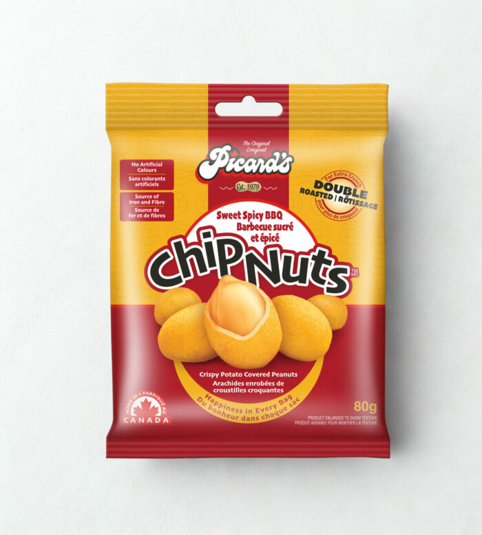 Sweet & Spicy BBQ Chip Nuts deliver bold backyard BBQ flavour in every bite — crunchy, smoky, sweet, and just the right amount of heat.
