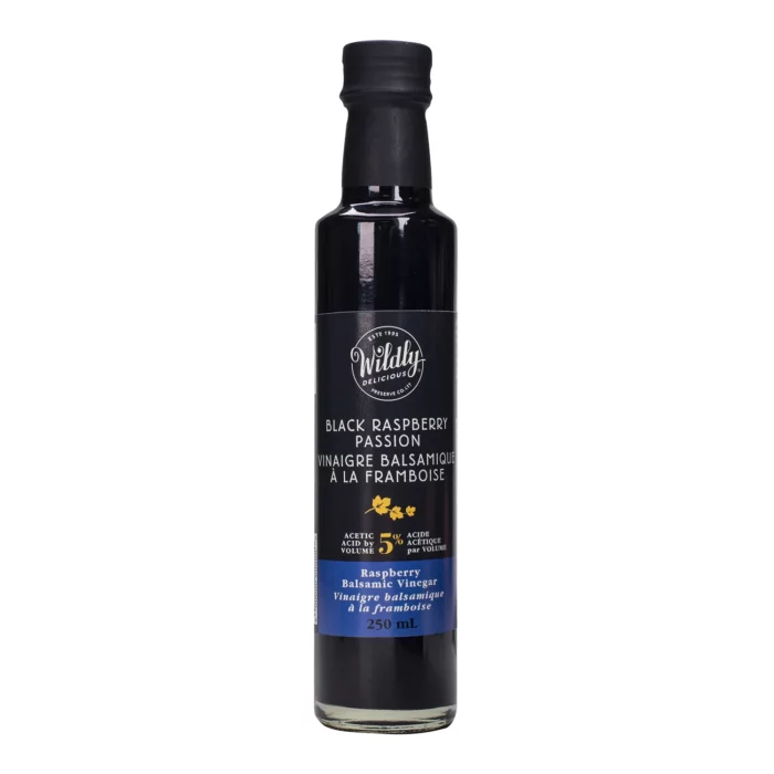 Wildly Delicious Black Raspberry Passion Infused Balsamic Vinegar is great for sauces, glazes, salads, and marinades for vibrant infused raspberry flavour.