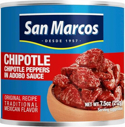 San Marcos Chipotle Peppers in Adobo Sauce bring rich, smoky heat to your cooking with fire-roasted jalapeños in a tangy, spiced tomato sauce.