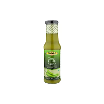 Tooba Green Chili Sauce blends the vibrant heat of green chilies with a flavourful mix of herbs and spices. Perfect as a dipping sauce or to spice up any meal.
