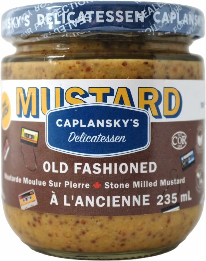 Caplansky’s Old-Fashioned Mustard delivers bold, timeless flavour. A must-have for sandwiches, charcuterie, and classic comfort food.