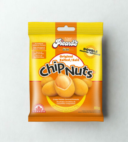 Original Salted Chip Nuts are the iconic combo of crispy chip coating and roasted peanut, delivering double the crunch and classic salted flavour in every bite.