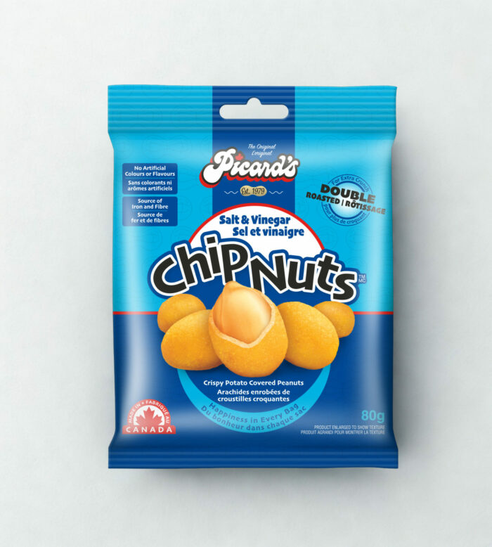 Salt & Vinegar Chip Nuts® bring bold vinegar bite and salty zing wrapped around crunchy roasted peanuts — all in a perfectly snack-sized bag.