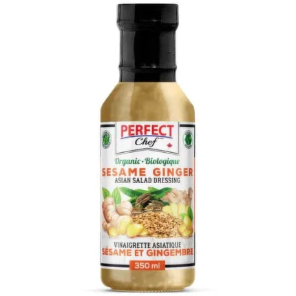 Perfect Chef Sesame Ginger Salad Dressing adds a zesty kick to your meals — a warm, delicious blend that’s as versatile as it is flavourful.