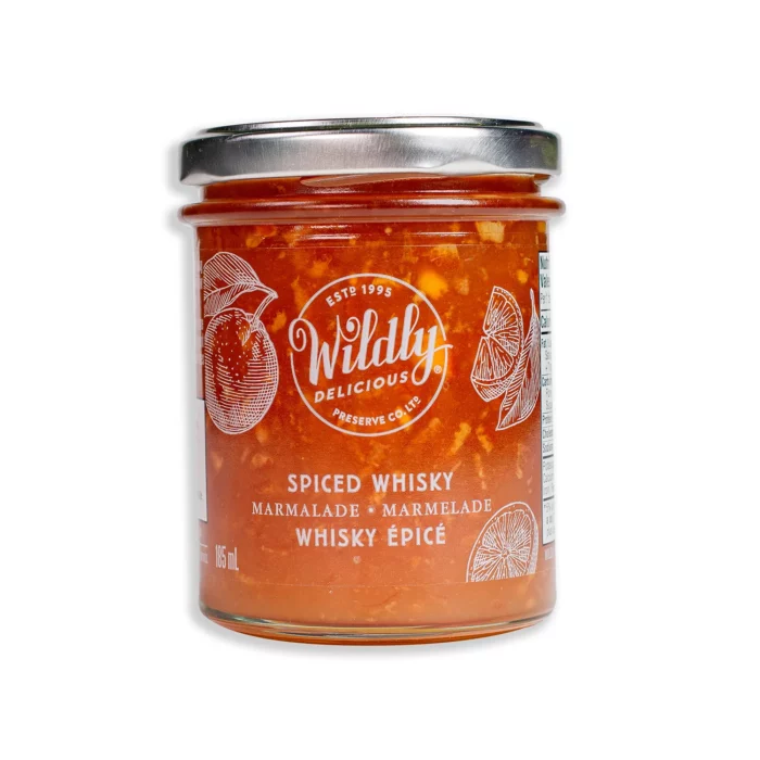 Wildly Delicious Spiced Whisky Marmalade bright, citrus-forward spiced whisky marmalade with a warm hint of Canadian spiced whisky.