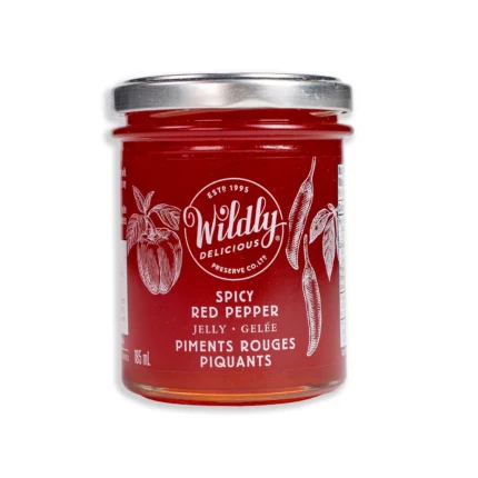 Wildly Delicious Spicy Red Pepper Jelly made for cheese boards, crackers, and glazes. Adds colour, heat, and bold flavour in every bite.