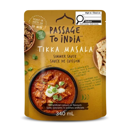 This Tikka Masala Simmering Sauce features a mild to medium curry full of authentic Indian flavour. A quick and easy meal solution, ready in minutes.