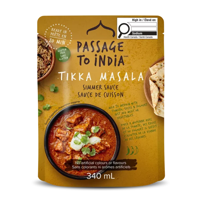 This Tikka Masala Simmering Sauce features a mild to medium curry full of authentic Indian flavour. A quick and easy meal solution, ready in minutes.