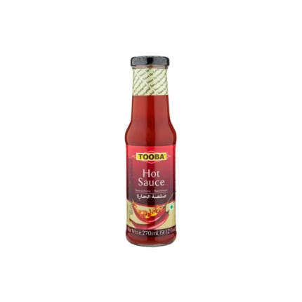 Tooba Hot Sauce is a flavourful blend made from all-natural ingredients, offering a mild but zesty kick. A perfect balance of sweet, spicy, and savoury.