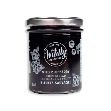 Wildly Delicious Wild Blueberry Jam is made with real wild blueberries for bold, natural flavour. Perfect on toast, in baking, or served with cheese.