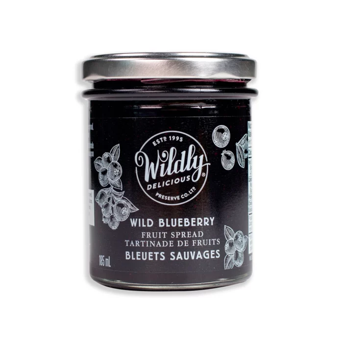 Wildly Delicious Wild Blueberry Jam is made with real wild blueberries for bold, natural flavour. Perfect on toast, in baking, or served with cheese.