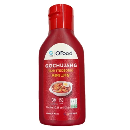 Authentic spicy-sweet Korean gochujang sauce made for tteokbokki, dipping, spreading, or pouring. Bold heat with balanced sweetness.