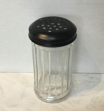 A sleek and practical glass spice shaker, perfect for storing and dispensing your favorite spices with ease. Try it with salt, pepper, cinnamon, and more.