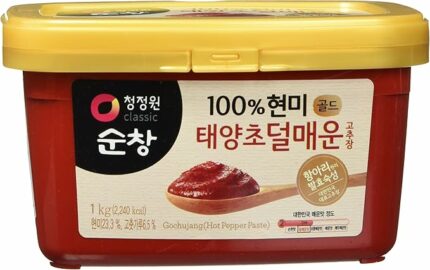 Authentic Korean gochujang chili paste with a rich, sweet-spicy flavor. Perfect for marinades, stews, and Korean dishes like Bibimbap.