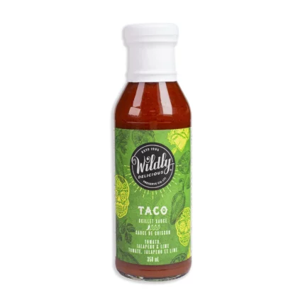 Wildly Delicious Taco Simmering Sauce, a bold and flavourful simmering sauce that makes taco night quick, easy, and delicious.