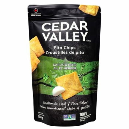 Garlic & Herb pita chips bursting with roasted garlic and Mediterranean herbs — perfect for snacking, dipping, or sharing at any gathering.