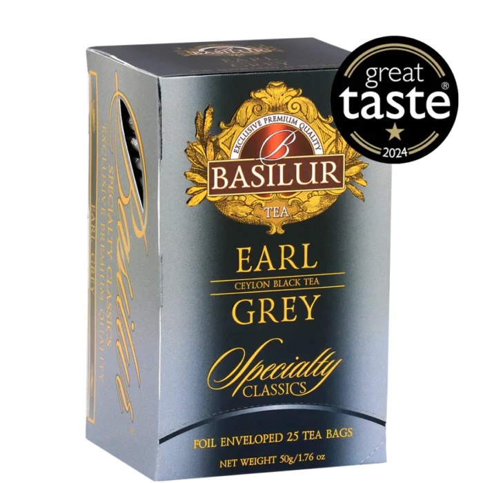 This Earl Grey tea combines the exquisite taste of Bergamot oil and pure Ceylon tea. Earl Grey tea gives a smooth aroma and a taste.