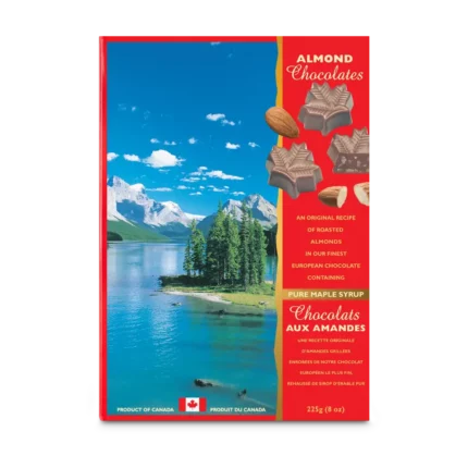 These maple almond chocolates from Canada True make the perfect Canadian souvenir, gift, sweet treat, or addition to a desert platter.