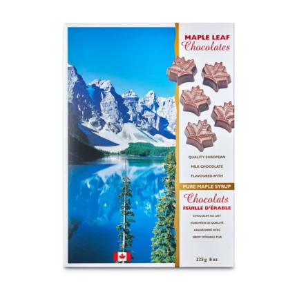 These maple leaf chocolates from Canada True make the perfect Canadian souvenir, gift, sweet treat, or addition to a desert platter.
