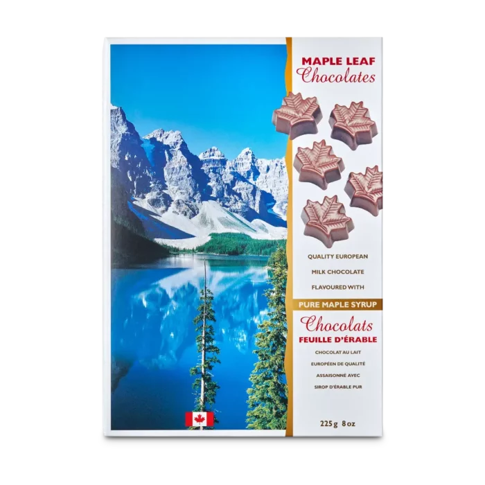 These maple leaf chocolates from Canada True make the perfect Canadian souvenir, gift, sweet treat, or addition to a desert platter.