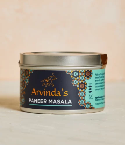 Arvinda’s Paneer Masala is a rich, aromatic spice blend for creamy paneer curries, creating luxurious Indian dishes with depth and royal flavour.