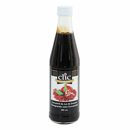 Clic Pomegranate Juice Concentrate adds a sweet-tart flavour to Mediterranean dishes, marinades, dressings, sauces, and roasted meats or vegetables.
