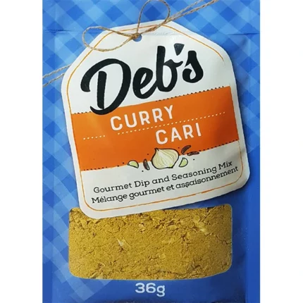 Deb's Curry Dip Mix is a very mild, flavourful blend perfect for creamy veggie dips, cheese balls, spreads, and gentle curry-inspired snacks