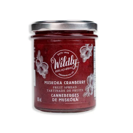 Wildly Delicious Muskoka Cranberry Sauce adds sweet-tart flavour to turkey, sandwiches, cheese boards, and holiday meals.