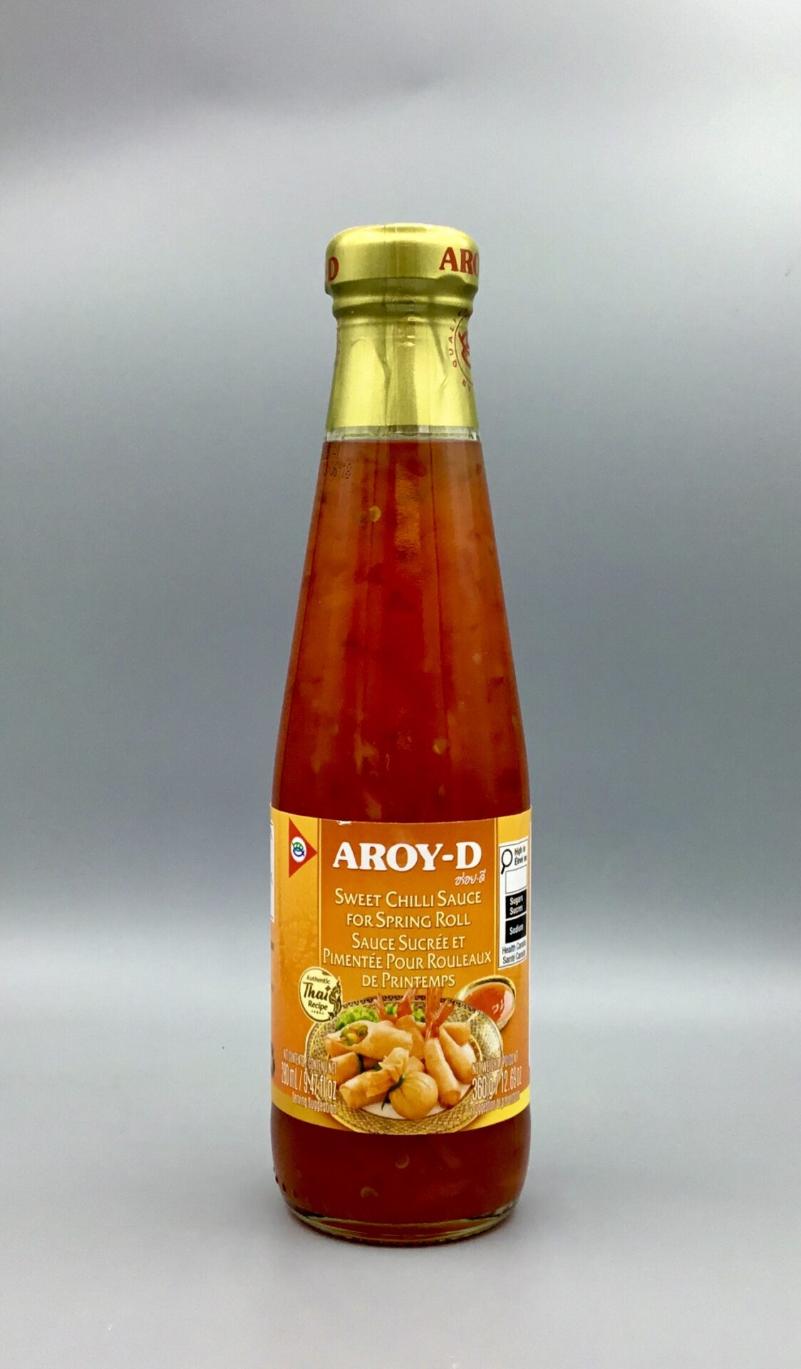 Sweet chilli sauce Aroy-D Sweet Chilli Sauce adds delicious sweet and spicy flavour to spring rolls, chicken, shrimp, stir-fries, dipping sauces, glazes and more.