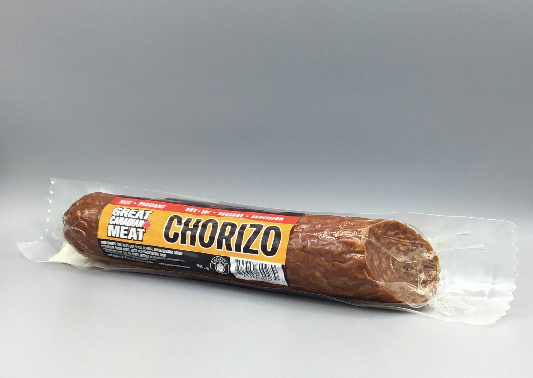 Chorizo hot sausage Chorizo Hot Dry Sausage delivers bold, spicy flavour for snacking, charcuterie boards, sandwiches, pizza and everyday meals.