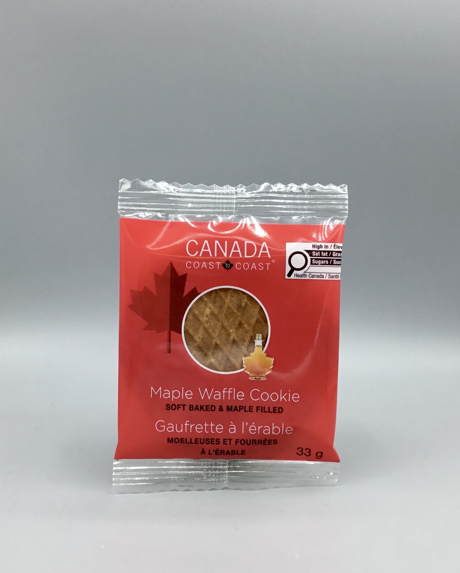 Maple cookie Maple Waffle Cookie features a sweet maple filling between thin waffle cookies. Enjoy warm with coffee or tea, or give as a gift.