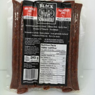 Black Sombrero Mini Pork Chorizo, Hot